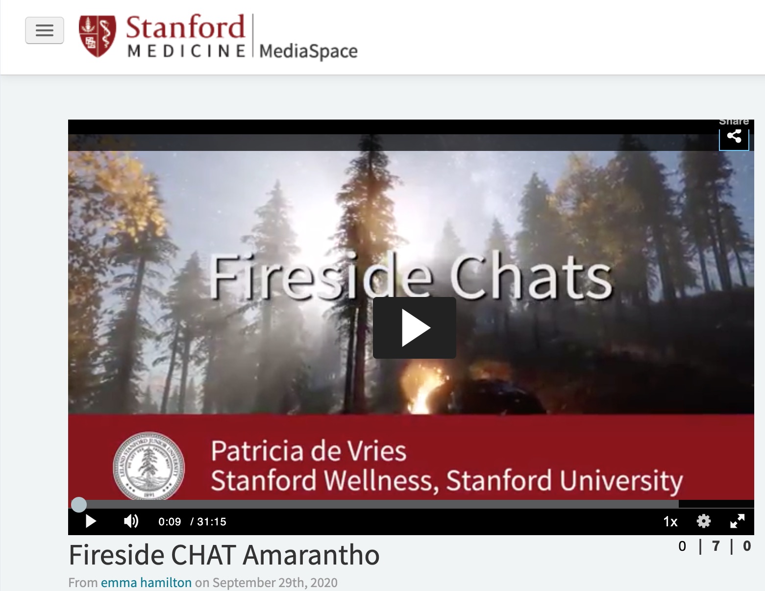 Fireside chat with Patty de Vries from Standford University